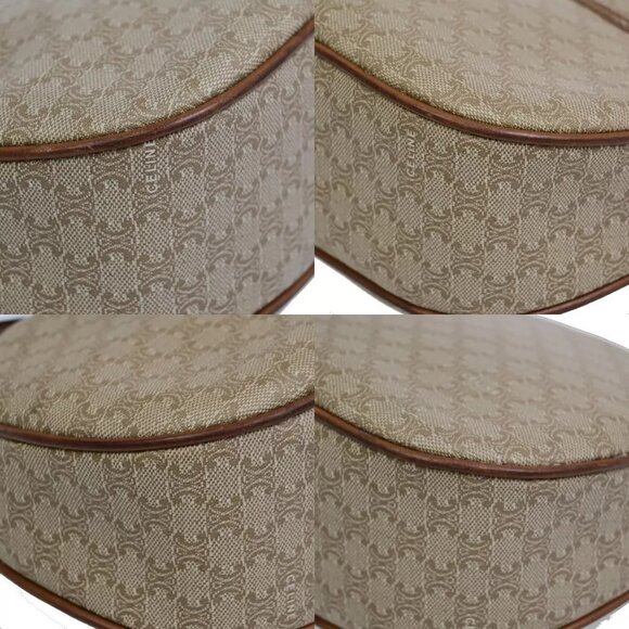 CELINE Logo Macadam Pattern Shoulder Tote Bag PVC Leather Brown GHW 62EE050 - Picture 7 of 14